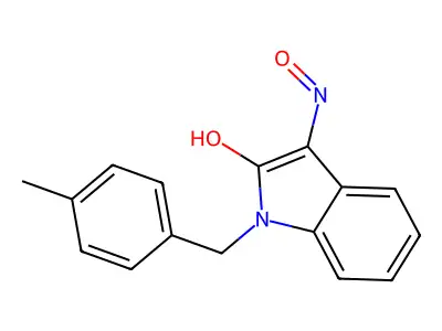 1-(4-methylbenzyl)-1H-indole-2,3-dione 3-oxime structure