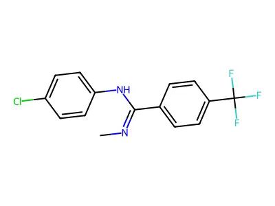 N-(4-chlorophenyl)-N'-methyl-4-(trifluoromethyl)benzenecarboximidamide structure