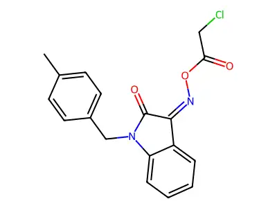 [[1-[(4-Methylphenyl)methyl]-2-oxoindol-3-ylidene]amino] 2-chloroacetate structure