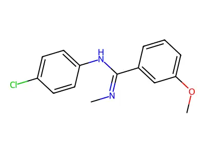 N-(4-chlorophenyl)-3-methoxy-N'-methylbenzenecarboximidamide structure