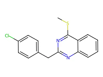 2-(4-Chlorobenzyl)-4-(methylsulfanyl)quinazoline structure