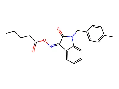 [[1-[(4-Methylphenyl)methyl]-2-oxoindol-3-ylidene]amino] pentanoate structure