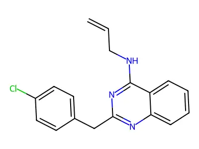 N-allyl-2-(4-chlorobenzyl)-4-quinazolinamine structure