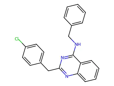 N-benzyl-2-[(4-chlorophenyl)methyl]quinazolin-4-amine structure