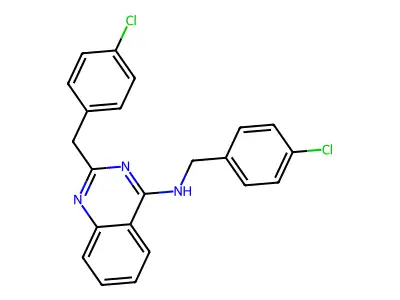 N,2-bis(4-chlorobenzyl)-4-quinazolinamine structure
