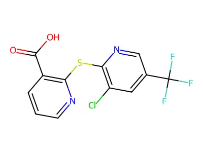 2-(3-Chloro-5-(Trifluoromethyl)-2-Pyridylthio)Pyridine-3-Carboxylic Acid structure