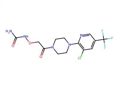 N-(2-{4-[3-chloro-5-(trifluoromethyl)-2-pyridinyl]piperazino}-2-oxoethoxy)urea structure