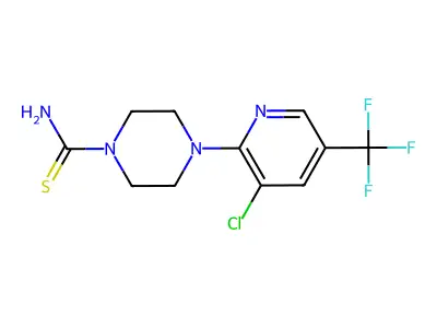 4-[3-Chloro-5-(trifluoromethyl)pyridin-2-yl]piperazine-1-carbothioamide structure