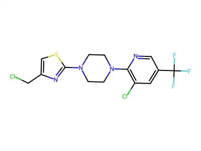 1-[4-(Chloromethyl)-1,3-thiazol-2-yl]-4-[3-chloro-5-(trifluoromethyl)-2-pyridinyl]piperazine structure