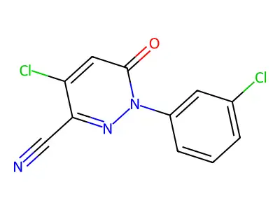 4-Chloro-1-(3-chlorophenyl)-6-oxo-1,6-dihydro-3-pyridazinecarbonitrile structure