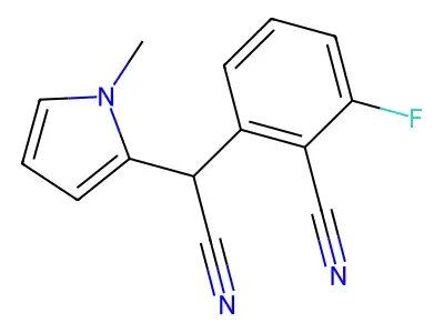 2-(2-Cyano-3-fluorophenyl)-2-(1-methyl-1H-pyrrol-2-yl)acetonitrile structure
