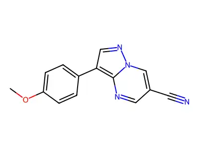 3-(4-Methoxyphenyl)pyrazolo[1,5-a]pyrimidine-6-carbonitrile structure