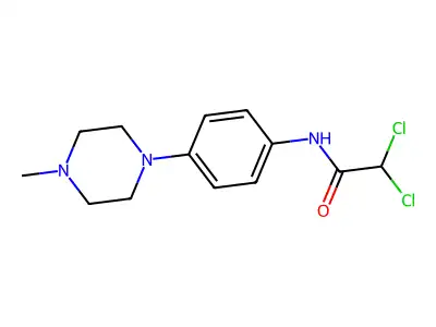 2,2-dichloro-N-[4-(4-methylpiperazin-1-yl)phenyl]acetamide structure