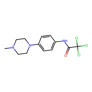 2,2,2-trichloro-N-[4-(4-methylpiperazin-1-yl)phenyl]acetamide structure