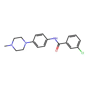 3-chloro-N-[4-(4-methylpiperazin-1-yl)phenyl]benzamide structure