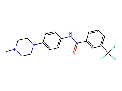N-[4-(4-methylpiperazin-1-yl)phenyl]-3-(trifluoromethyl)benzamide structure