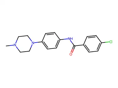 4-chloro-N-[4-(4-methylpiperazin-1-yl)phenyl]benzamide structure