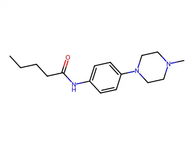 N-[4-(4-methylpiperazin-1-yl)phenyl]pentanamide structure