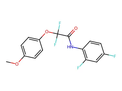 N-(2,4-difluorophenyl)-2,2-difluoro-2-(4-methoxyphenoxy)acetamide structure