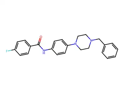 N-[4-(4-benzylpiperazin-1-yl)phenyl]-4-fluorobenzamide structure