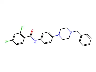 N-[4-(4-benzylpiperazin-1-yl)phenyl]-2,4-dichlorobenzamide structure