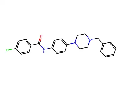 N-[4-(4-benzylpiperazin-1-yl)phenyl]-4-chlorobenzamide structure