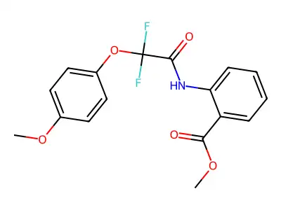 Methyl 2-{[2,2-difluoro-2-(4-methoxyphenoxy)acetyl]amino}benzenecarboxylate structure