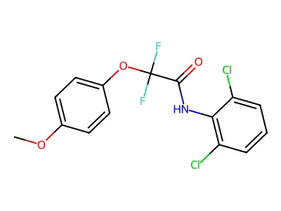 N-(2,6-dichlorophenyl)-2,2-difluoro-2-(4-methoxyphenoxy)acetamide structure