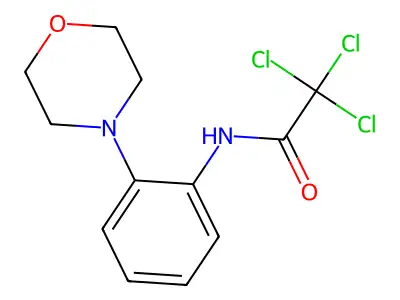 2,2,2-trichloro-N-(2-morpholinophenyl)acetamide structure