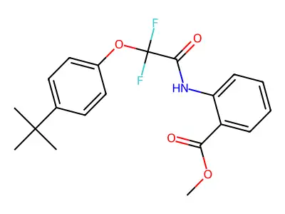 Methyl 2-({2-[4-(tert-butyl)phenoxy]-2,2-difluoroacetyl}amino)benzenecarboxylate structure