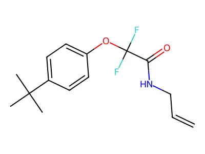 N-allyl-2-[4-(tert-butyl)phenoxy]-2,2-difluoroacetamide structure