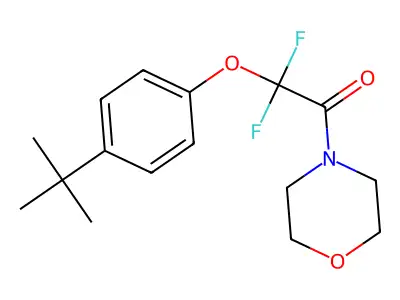 2-[4-(Tert-butyl)phenoxy]-2,2-difluoro-1-morpholino-1-ethanone structure