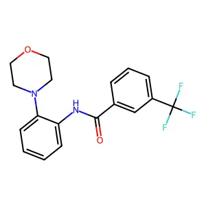 N-(2-morpholinophenyl)-3-(trifluoromethyl)benzenecarboxamide structure