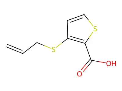 3-(Allylsulfanyl)-2-thiophenecarboxylic acid structure