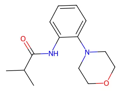 2-methyl-N-(2-morpholinophenyl)propanamide structure