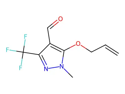 5-(allyloxy)-1-methyl-3-(trifluoromethyl)-1H-pyrazole-4-carbaldehyde structure