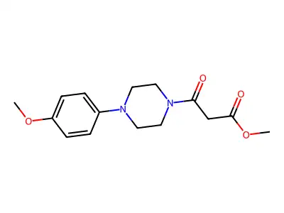 Methyl 3-[4-(4-methoxyphenyl)piperazin-1-yl]-3-oxopropanoate structure