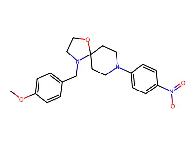 4-(4-Methoxybenzyl)-8-(4-nitrophenyl)-1-oxa-4,8-diazaspiro[4.5]decane structure