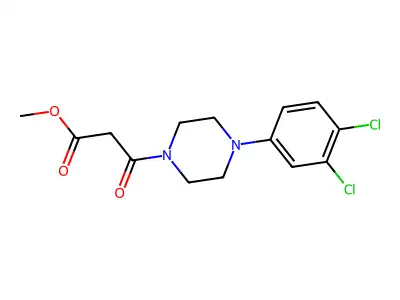 Methyl 3-[4-(3,4-dichlorophenyl)piperazino]-3-oxopropanoate structure