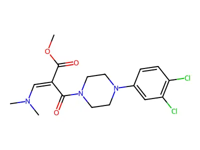 Methyl 2-{[4-(3,4-dichlorophenyl)piperazino]carbonyl}-3-(dimethylamino)acrylate structure