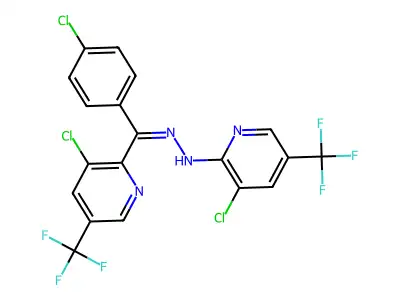 (4-chlorophenyl)[3-chloro-5-(trifluoromethyl)-2-pyridinyl]methanone N-[3-chloro-5-(trifluoromethyl)-2-pyridinyl]hydrazone structure