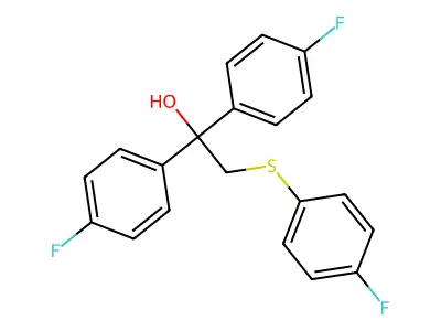 1,1-Bis(4-fluorophenyl)-2-[(4-fluorophenyl)sulfanyl]-1-ethanol structure