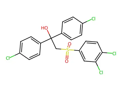 1,1-Bis(4-chlorophenyl)-2-[(3,4-dichlorophenyl)sulfonyl]-1-ethanol structure