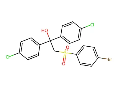 2-(4-Bromophenyl)sulfonyl-1,1-bis(4-chlorophenyl)ethanol structure