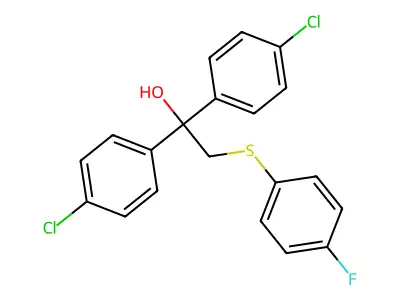 1,1-Bis(4-chlorophenyl)-2-[(4-fluorophenyl)sulfanyl]-1-ethanol structure