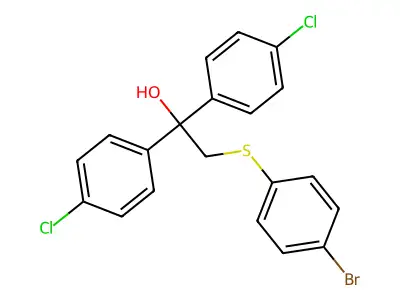 2-(4-Bromophenyl)sulfanyl-1,1-bis(4-chlorophenyl)ethanol structure
