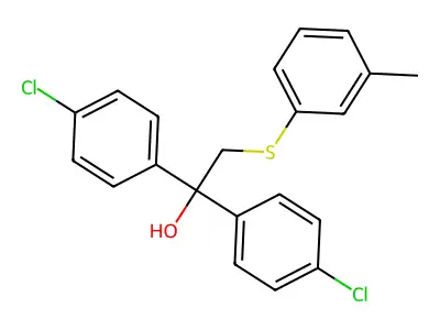 1,1-Bis(4-chlorophenyl)-2-[(3-methylphenyl)sulfanyl]-1-ethanol structure