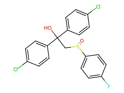 1,1-Bis(4-chlorophenyl)-2-[(4-fluorophenyl)sulfinyl]-1-ethanol structure