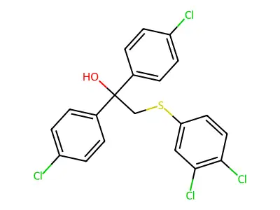 1,1-Bis(4-chlorophenyl)-2-[(3,4-dichlorophenyl)sulfanyl]-1-ethanol structure