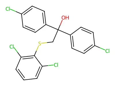 1,1-Bis(4-chlorophenyl)-2-[(2,6-dichlorophenyl)sulfanyl]-1-ethanol structure